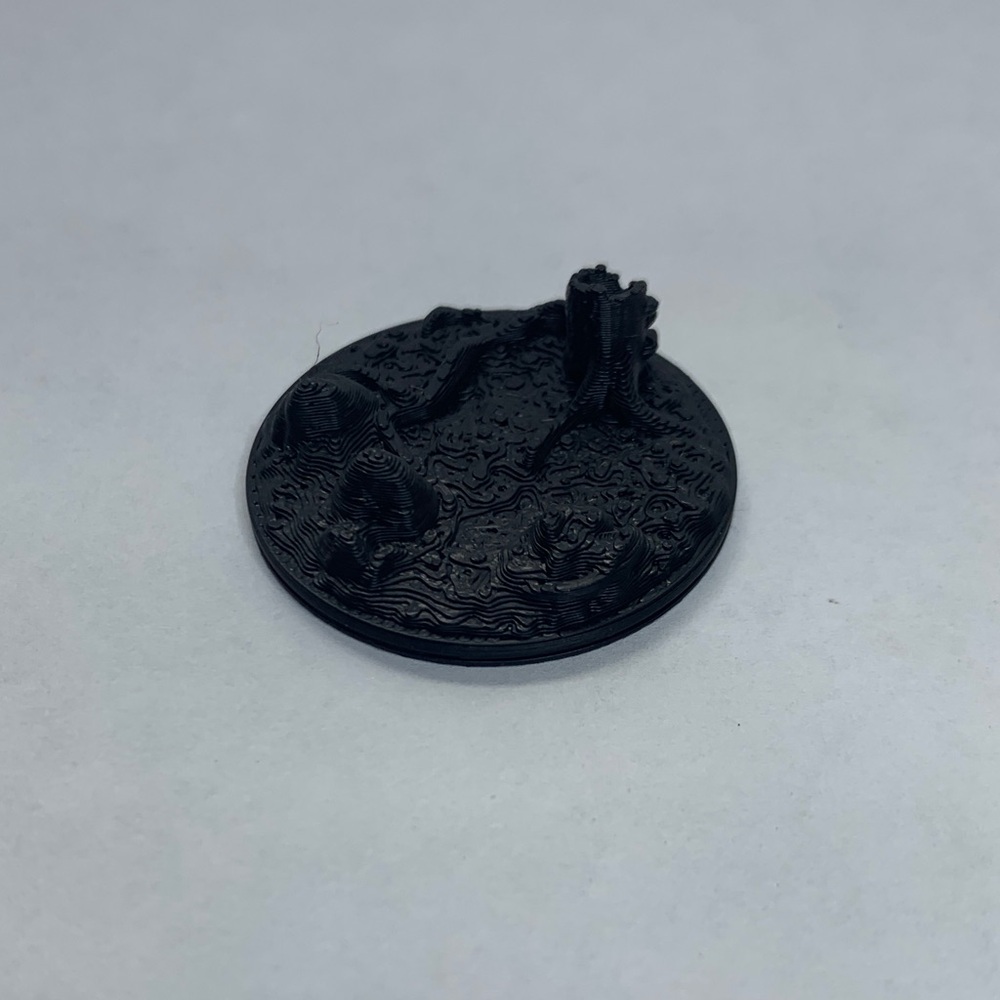 25 Round Bases 32mm Jungle with Stump